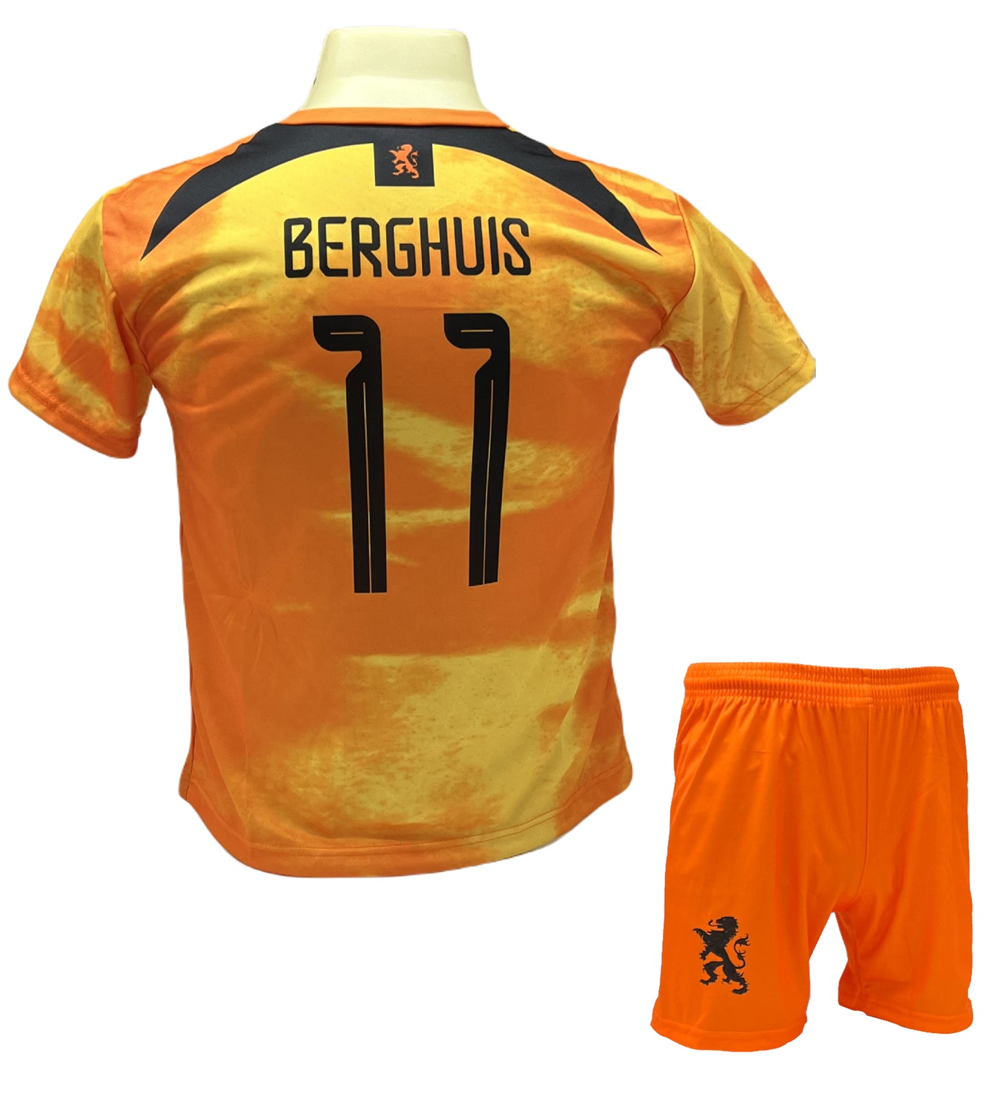 Berghuis Voetbalshirt + Broek Voetbaltenue Nederlands Elftal - Oranje