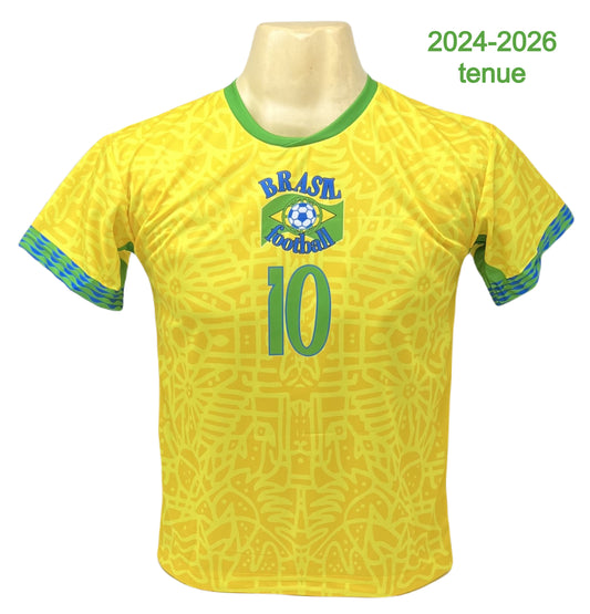 Neymar Brazilië thuis voetbaltenue - voetbalshirt + broek set 2024/2026