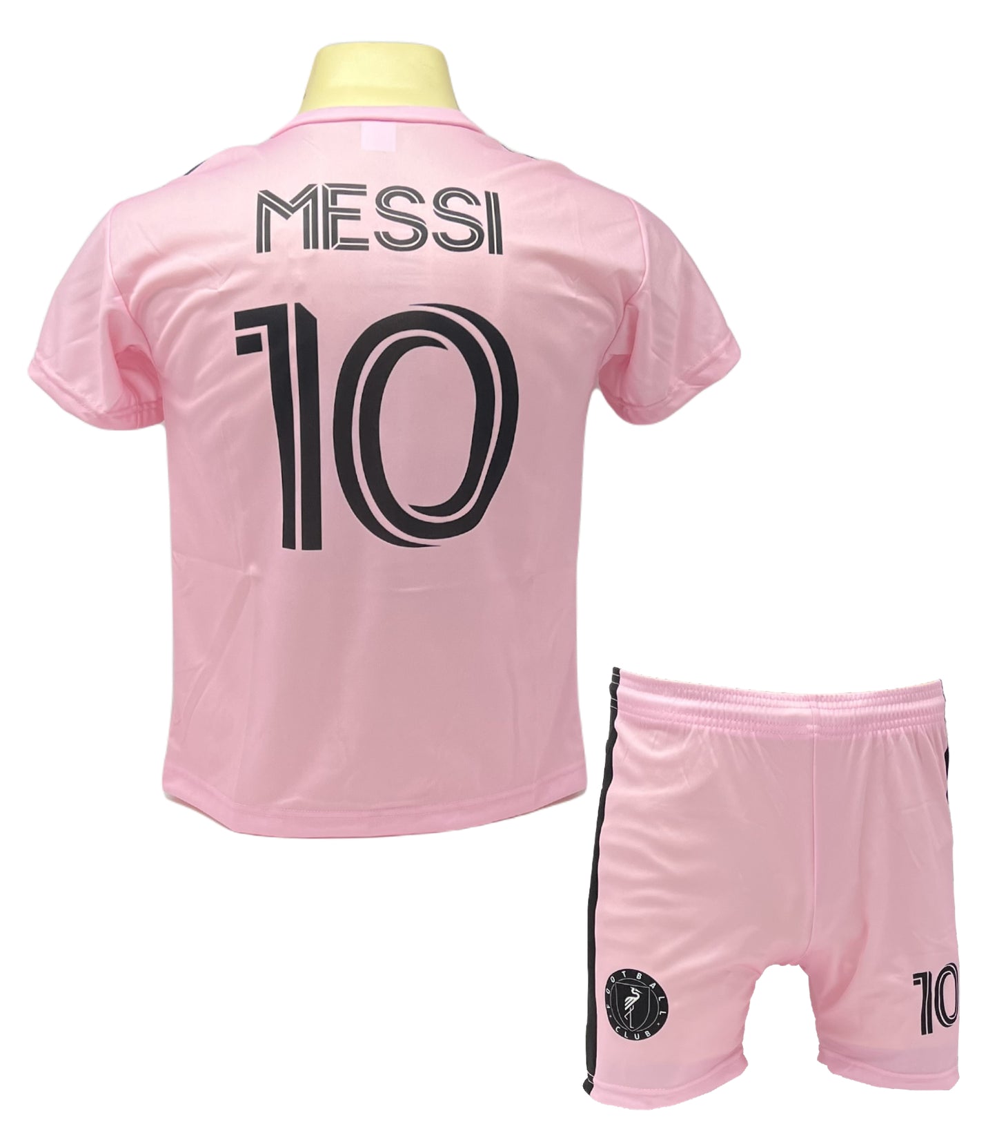 Messi Miami Voetbalshirt en Broekje Voetbaltenue Roze - Inter Miami CF