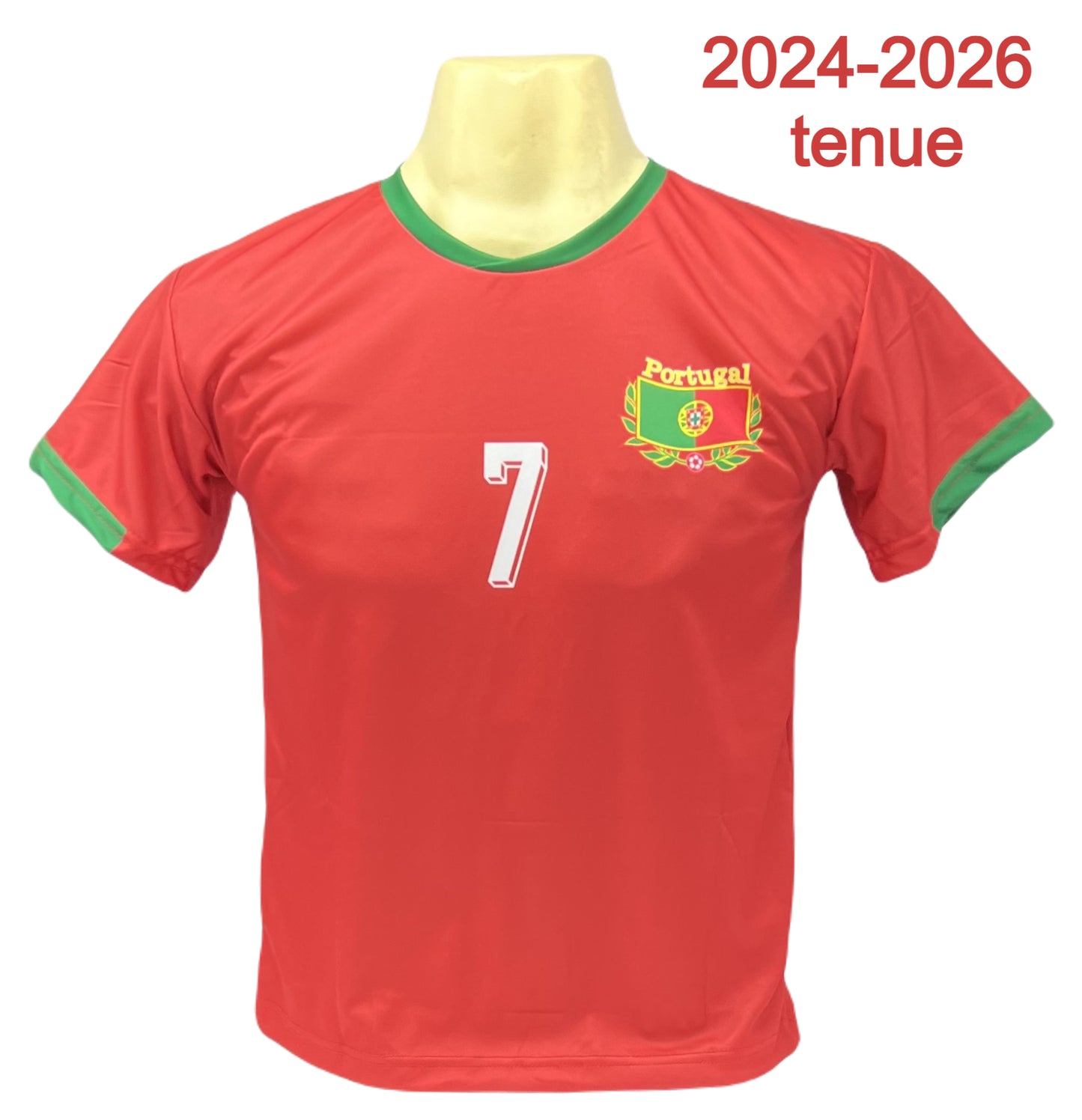 Cristiano Ronaldo CR7 voetbaltenue Portugal thuis - voetbalshirt + broekje set