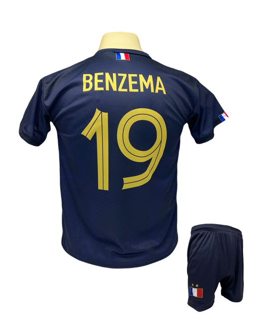 Karim Benzema Frankrijk voetbaltenue thuis - voetbalshirt + broek set