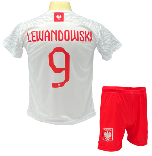 Robert Lewandowski voetbaltenue Polen thuis - voetbalshirt + broekje set