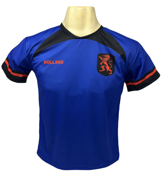 Memphis Depay Uit Tenue 2024 Nederlands elftal Blauw - Voetbal Shirt + broekje set